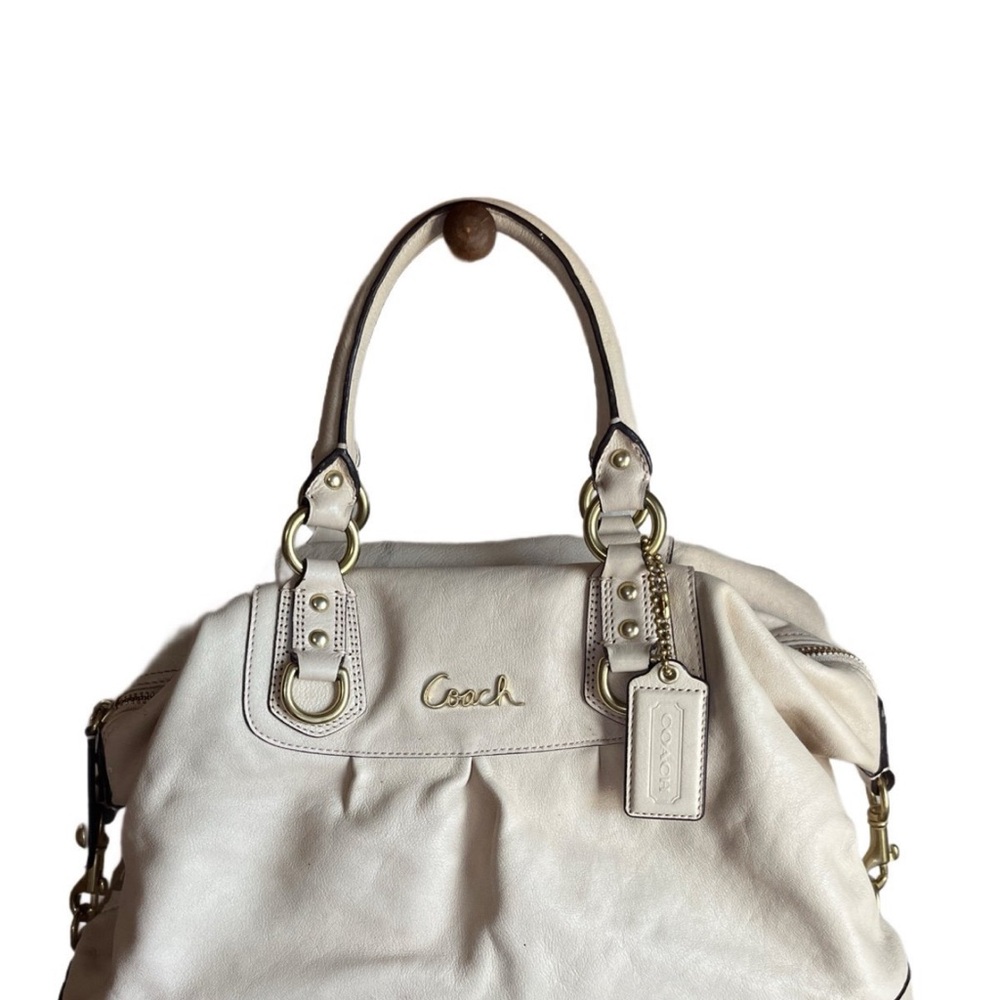 Coach Large Leather Ashley Convertible Satchel